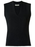 v neck knit blouse