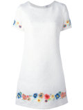 floral embroidered jacquard dress