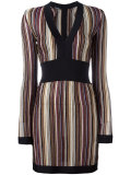 v-neck striped dress