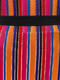 striped contrast trim dress