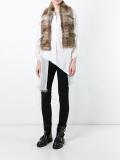 fur panel scarf