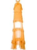 tiered ruffle gown