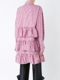 striped ruffle detail tunic