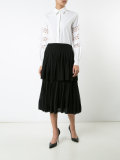ruffled chiffon skirt