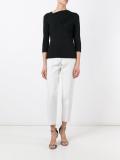 pleated trim blouse