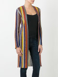 striped midi cardigan