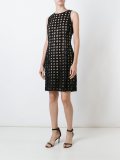 perforated fitted dress 