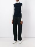 sleeveless asymmetric knitted top