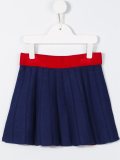 colour block pleated skirt