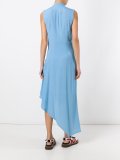 asymmetric sleeveless midi dress