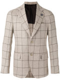 checked blazer