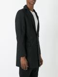 zip detail striped blazer
