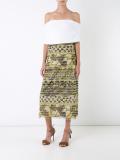 lace-chain colder shoulder top