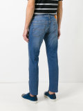contrast brand patch jeans