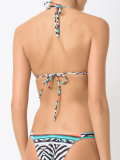 printed triangle bikini top