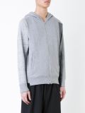 panelled zip hoodie 