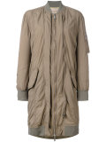 midi bomber coat