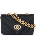 v-stitch single chain shoulder bag