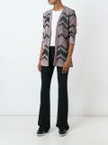 printed ribbed cardigan