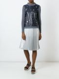 knit sleeve studded top