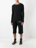 shredded trim sweatshirt 