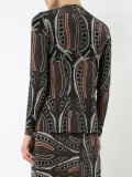 leaf print blouse