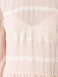 lace detail sheer dress