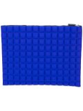 textured zipped clutch