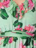 long floral print evening dress