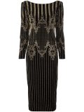 studded baroque midi dress