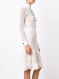 mesh overlay shirt dress