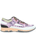 mesh paneled cross sneakers