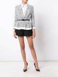 dots print peplum jacket