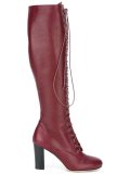lace up knee length boots