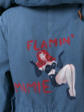 printed arms hooded jacket