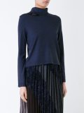 ruffle detail fine knit jumper