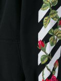 'roses‘条纹印花连帽夹克