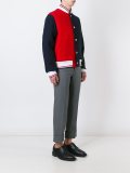 colour block varsity style bomber jacket
