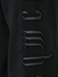 embroidered sleeve hoodie