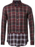 panelled checked shirt