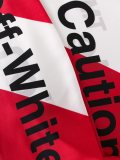'Caution' print scarf 