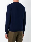 crew neck printed pocket jumper