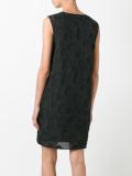 sheer detailing shift dress