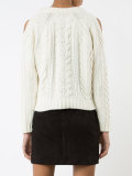 cut out shoulder knitted top