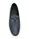 engraved check detail loafers