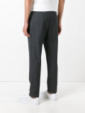 pinstriped straight trousers