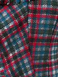 checked ruffled mini dress