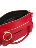 oversized ring zip shoulder bag