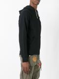embroidered zipped hoodie