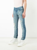 distressed denim jeans